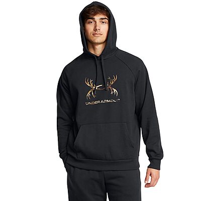 Under Armour Men's Rival Fleece Antler Wordmark Hoodie