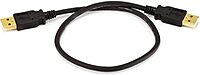 Monoprice USB 2.0 Type-A Male to Type-A Male Cable, Gold Plated, 28/24AWG