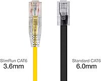 Monoprice SlimRun Cat6 UTP Ethernet Patch Cable 28AWG 550MHz Snagless