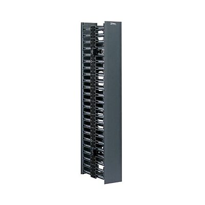 Panduit WMPVHC45E Vertical Cable Manager, Black, 45 RU