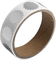 JAM PAPER Circle Label Wafer Seals with Serrated Edges - 100 Round Self-Adhesive Labels