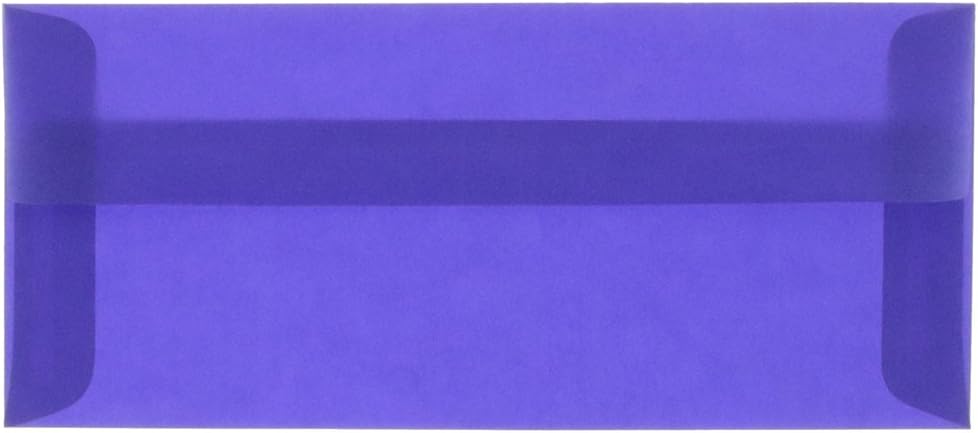JAM PAPER #10 Business Translucent Vellum Envelopes - 4 1/8 x 9 1/2 - Primary Blue - 25/Pack Business #10 25 Per Pack