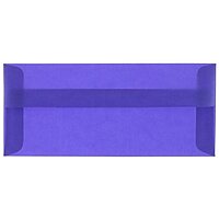 JAM PAPER #10 Business Translucent Vellum Envelopes - 4 1/8 x 9 1/2 - Primary Blue - 25/Pack Business #10 25 Per Pack