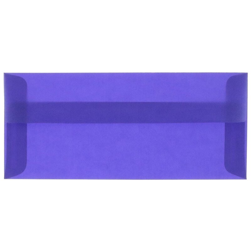 JAM PAPER #10 Business Translucent Vellum Envelopes - 4 1/8 x 9 1/2 - Primary Blue - 25/Pack Business #10 25 Per Pack