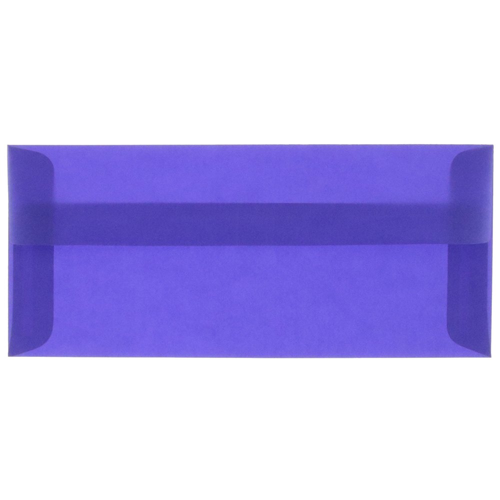 JAM PAPER #10 Business Translucent Vellum Envelopes - 4 1/8 x 9 1/2 - Primary Blue - 25/Pack Business #10 25 Per Pack