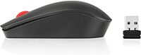Lenovo ThinkPad Essential Wireless Mouse - Optical - Wireless - Radio Frequency - 2.40 GHz - Black - USB - Symmetrical