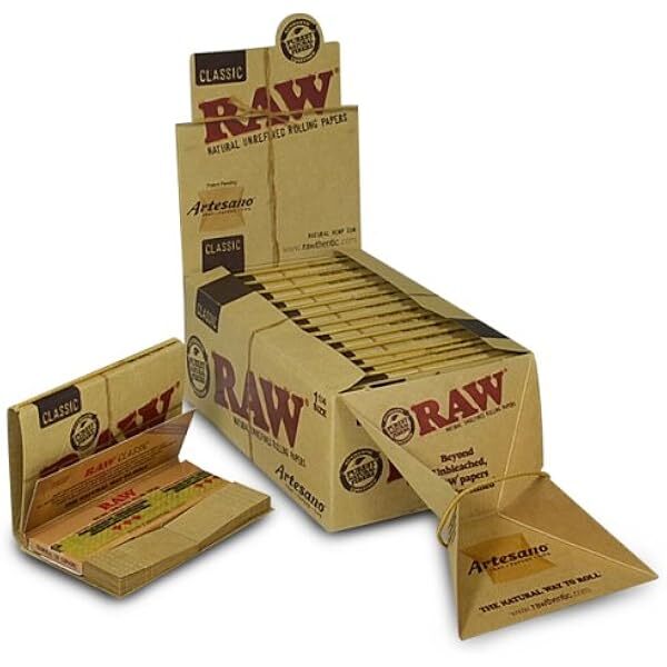 Papeles artesano RAW 1 1/4 - Caja (20 pzas) Papeles artesano RAW 1 1/4 - Caja (20 pzas)