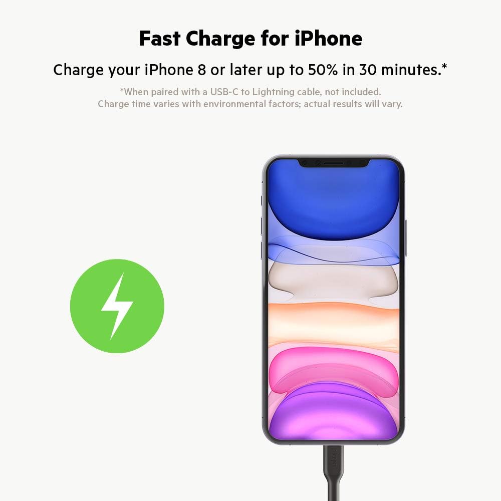 Belkin USB-C Fast Car Charger 20W-Black (iPhone Fast Charger Compatible with iPhone 12 Pro Max/12/12 Pro/ 12 Mini