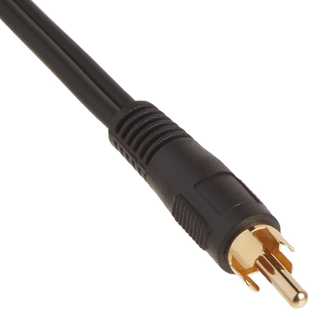 C2G Legrand RCA Male to RCA Female Signal Splitter Cable, Black RCA to RCA Splitter, 6 Inch Audio Stereo Y-Cable