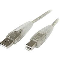 StarTech.com Transparent USB 2.0 Cable - A to B - 6 ft (USB2HAB6T)