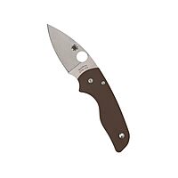 Spyderco Lil'Native Folding Pocket Knife - Sprint Run CPM 15V Steel Blade with G-10 Handle - Brown, PlainEdge - C230GPBN15V