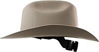 JACKSON SAFETY Cowboy-Style Full-Brim Hard Hat, Non-Vented, HDPE, Ratchet Suspension