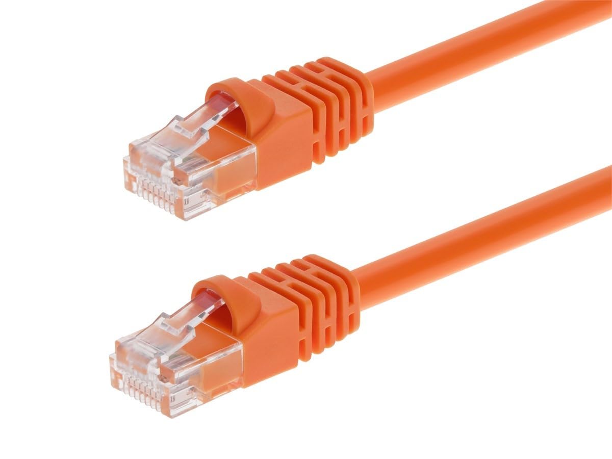 Monoprice 10FT 24AWG Cat6 550MHz UTP Ethernet Bare Copper Network Cable - Orange