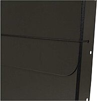 JAM Paper Strong Thick Portfolio Carrying Case with Elastic Band Closure - 10 x 1 1/4 x 13 1/4 - Black