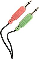 Compucessory Lightweight Stereo Headphones with Mic - Stereo - Mini-phone (3.5mm) - Wired - 32 Ohm - 20 Hz - 15154