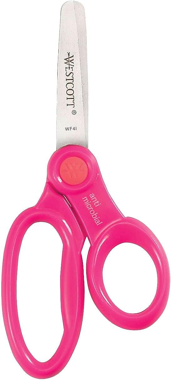 Westcott Anti-Microbial Kids Scissors, 5in, Blunt, Assorted Colors