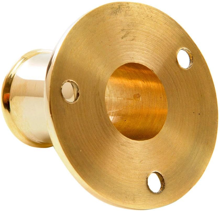 Whitecap Top-Mounted Flag Pole Socket Polished Brass - 3/4" ID