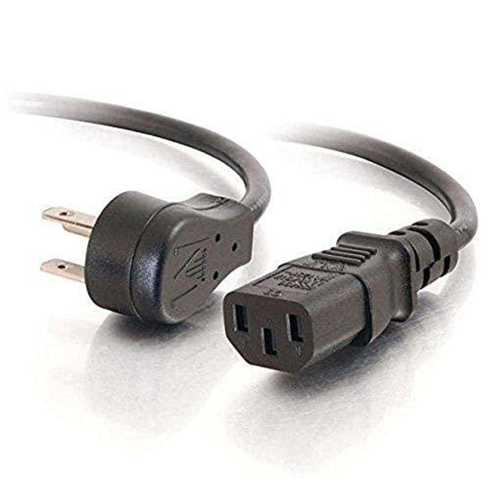 C2G Legrand 18 AWG Computer Power Cord, Black Universal Power Cord, 3 Foot Computer Extension Cord with Flat Plug Power Cord