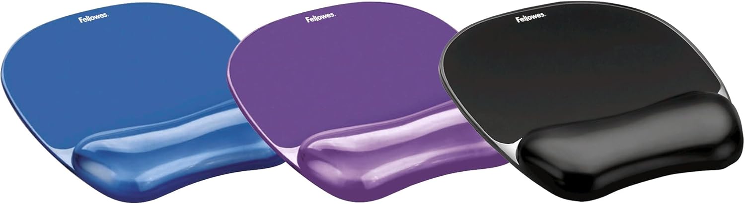 Fellowes Crystals Gel Mouse Pad with Wrist Rest
