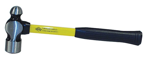 Nupla 21-004 Classic Ball Pein Hammer, Fiberglass Handle, 11 ", Carbon Steel, 4 oz. Head, Yellow