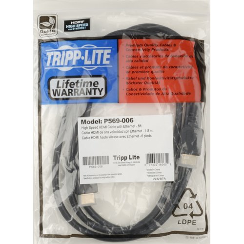 Tripp Lite High-Speed HDMI Cable with Ethernet, Ultra HD 4K x 2K (M/M)