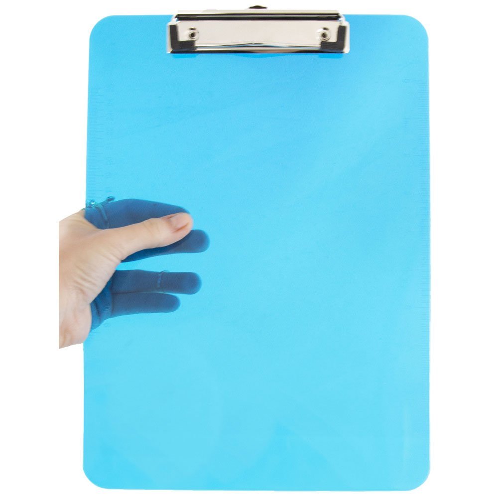 JAM PAPER Plastic Clipboards with Low-Profile Metal Clip - Letter Size