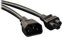 Tripp Lite Standard Laptop Power Adapter Cord 2.5A, 18AWG (IEC-320-C14 to IEC-320-C5) 6-in.(P014-06N),Black