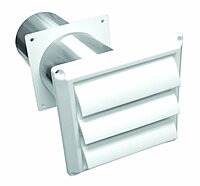 Lambro White 4-inch Plastic Louvered Vent (267W) 1 Count (Pack of 1) Duct Vent