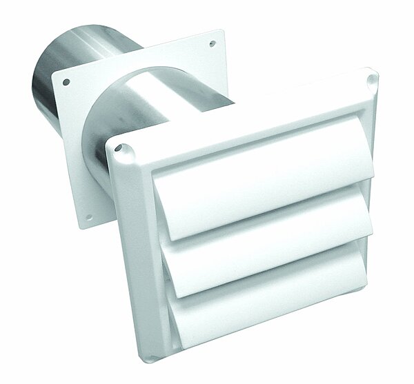 Lambro White 4-inch Plastic Louvered Vent (267W) 1 Count (Pack of 1) Duct Vent