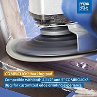 PFERD COMBICLICK® Fibre Disc, Ceramic Oxide CO-Cool, 5" Diameter, 12200 RPM, 36 Grit (Pack of 25) - Part 40733