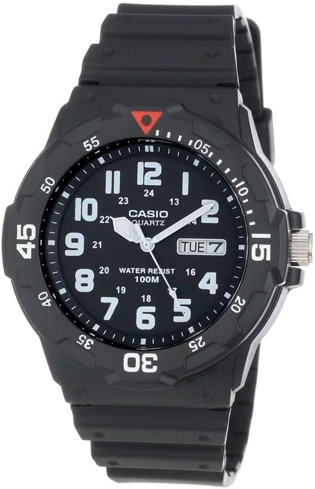 Casio MRW200H Series | Unisex Analog Watch | 100M WR | Stainless Steel Case | Resin Band | 2 Hand Analog (HR, Min
