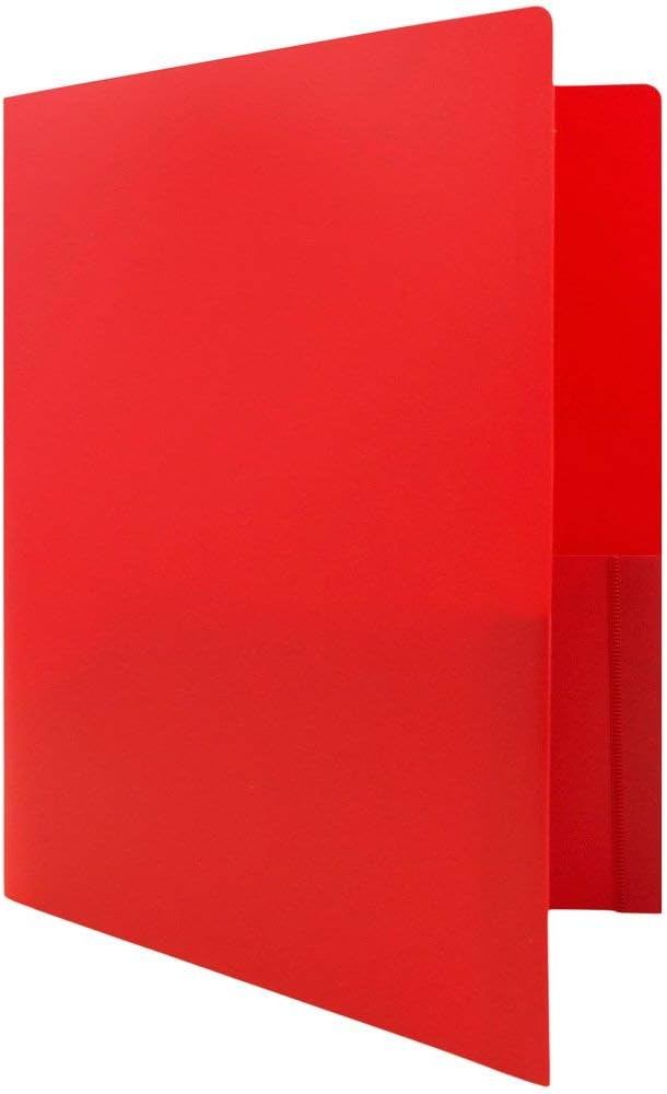 JAM Paper Heavy-Duty 2-Pocket Plastic Presentation Folders - Letter Size