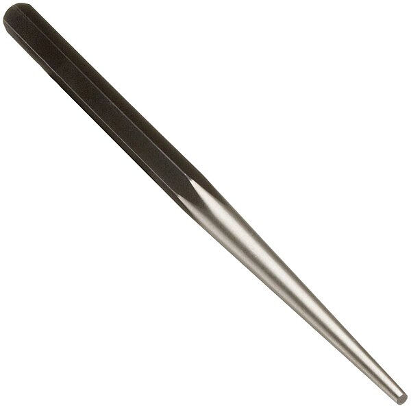Martin P25 Alloy Steel 5/32" Point Long Taper Punch, 9" Overall Length, Industrial Black Finish