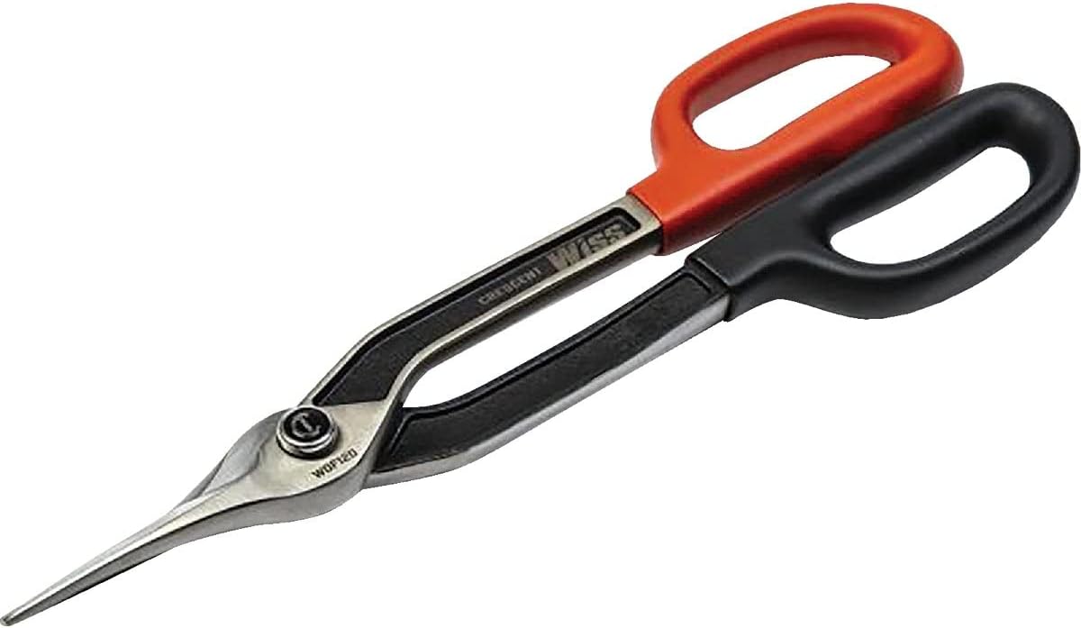 Crescent Wiss Duckbill Pattern Tinner Snips - Precision Metal Cutter with Torque Control & Ergonomic Handle - WDF12D - 12"