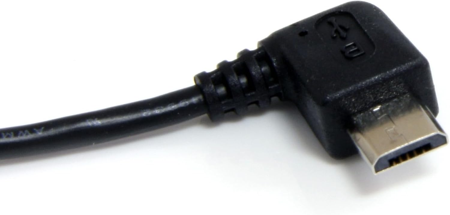 StarTech.com 3 ft / 91cm Micro USB Cable - A to Right Angle Micro B - USB Type A - 90 Degree Micro-USB Type B (M)