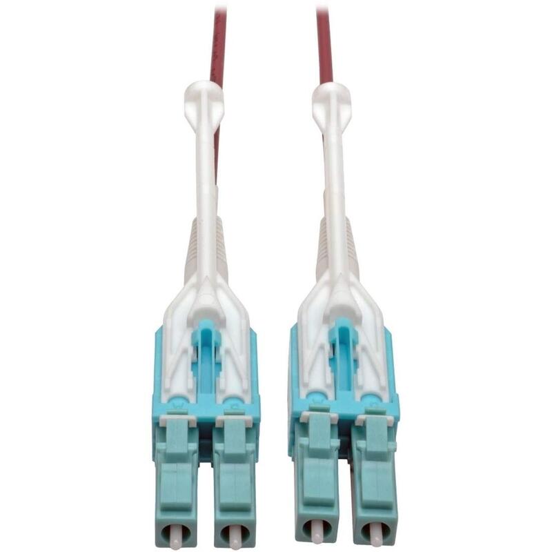 Tripp Lite 10Gb Duplex Multimode Fiber Patch Cable 50/125 OM4 LC/LC LSZH Push/Pull Tabs