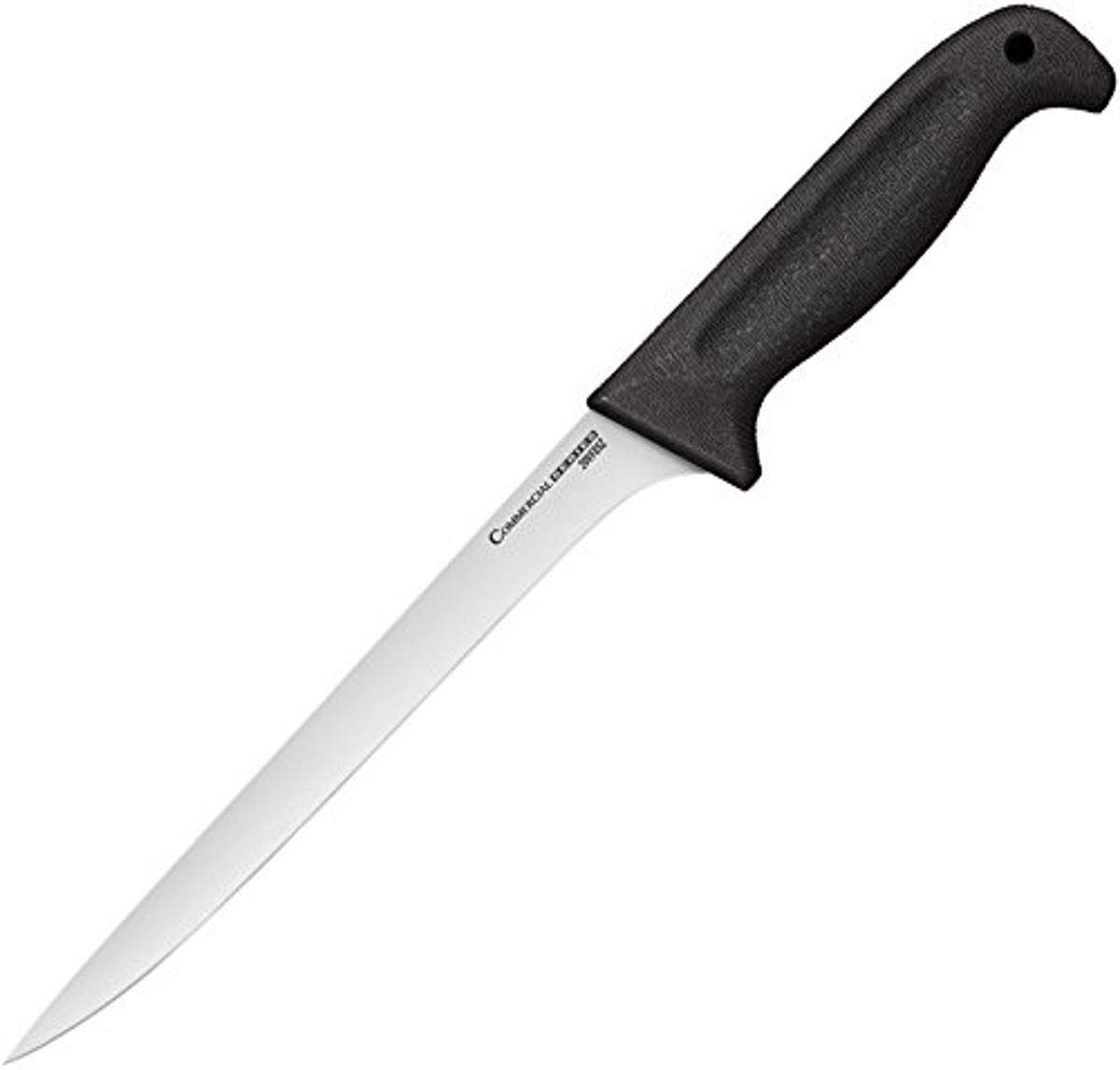 Cold Steel 8" Filet Knife | Durable German 4116 Stainless Steel Fixed Blade Knife with Ergonomic Kray-Ex Handle | Precision
