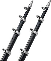 TACO 15' Telescopic Outrigger Poles HD 1-1/2" - Black/Silver [OT-0542BKA15-HD]