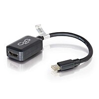 C2G Mini Display Port Adapter, Display Port to HDMI, Male to Female, Black, 8 inches, Cables to Go 54313