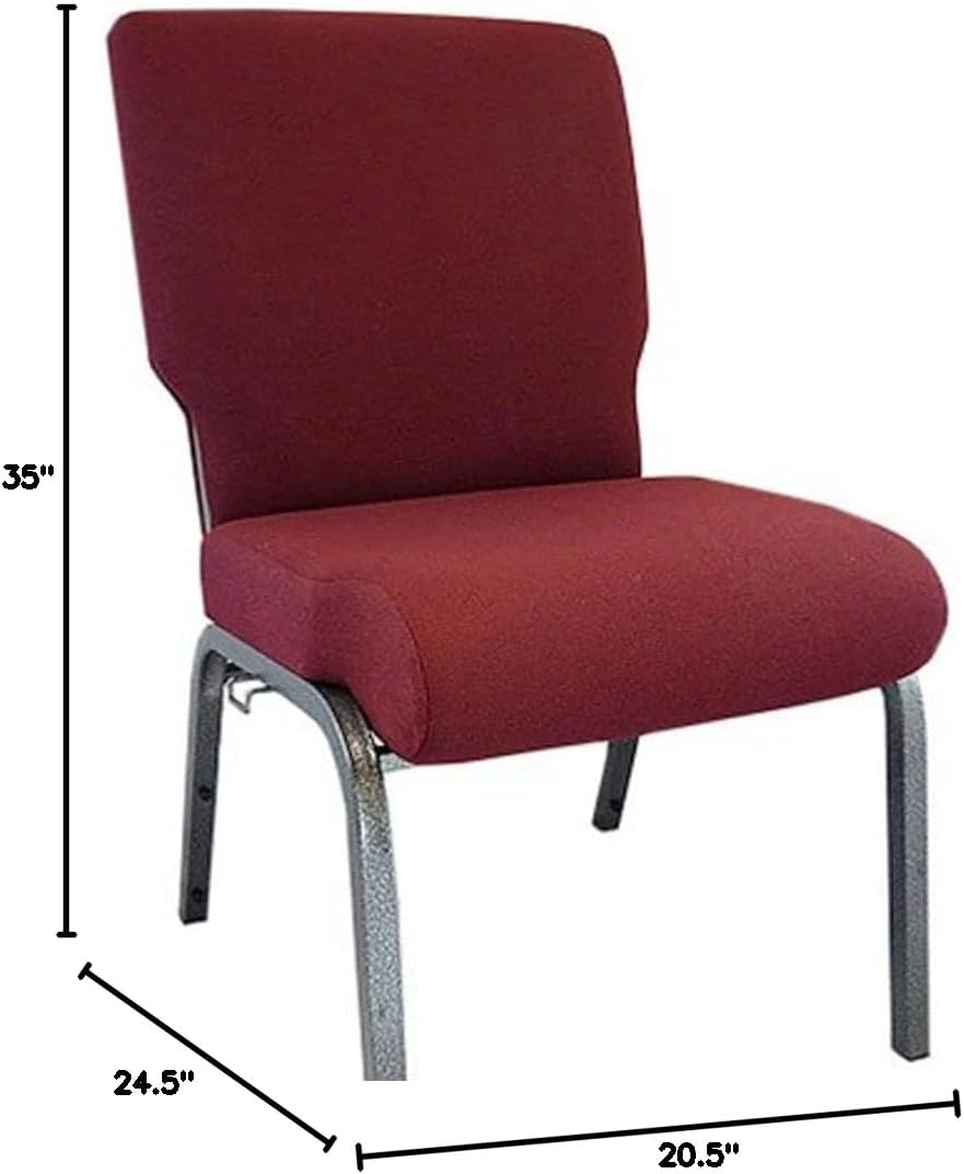 Flash Furniture Advantage Maroon Church Chair 20.5 in. Wide