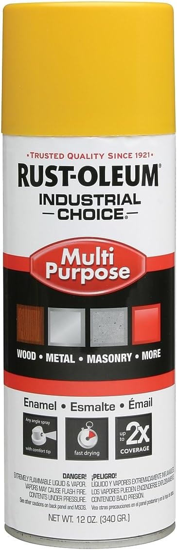 Rust-Oleum - Industrial Choice 1600 System Enamel Aerosols 830 Safety Yellow Ind. Choice Paint 12Oz. Fil.Wt: 647-1644830