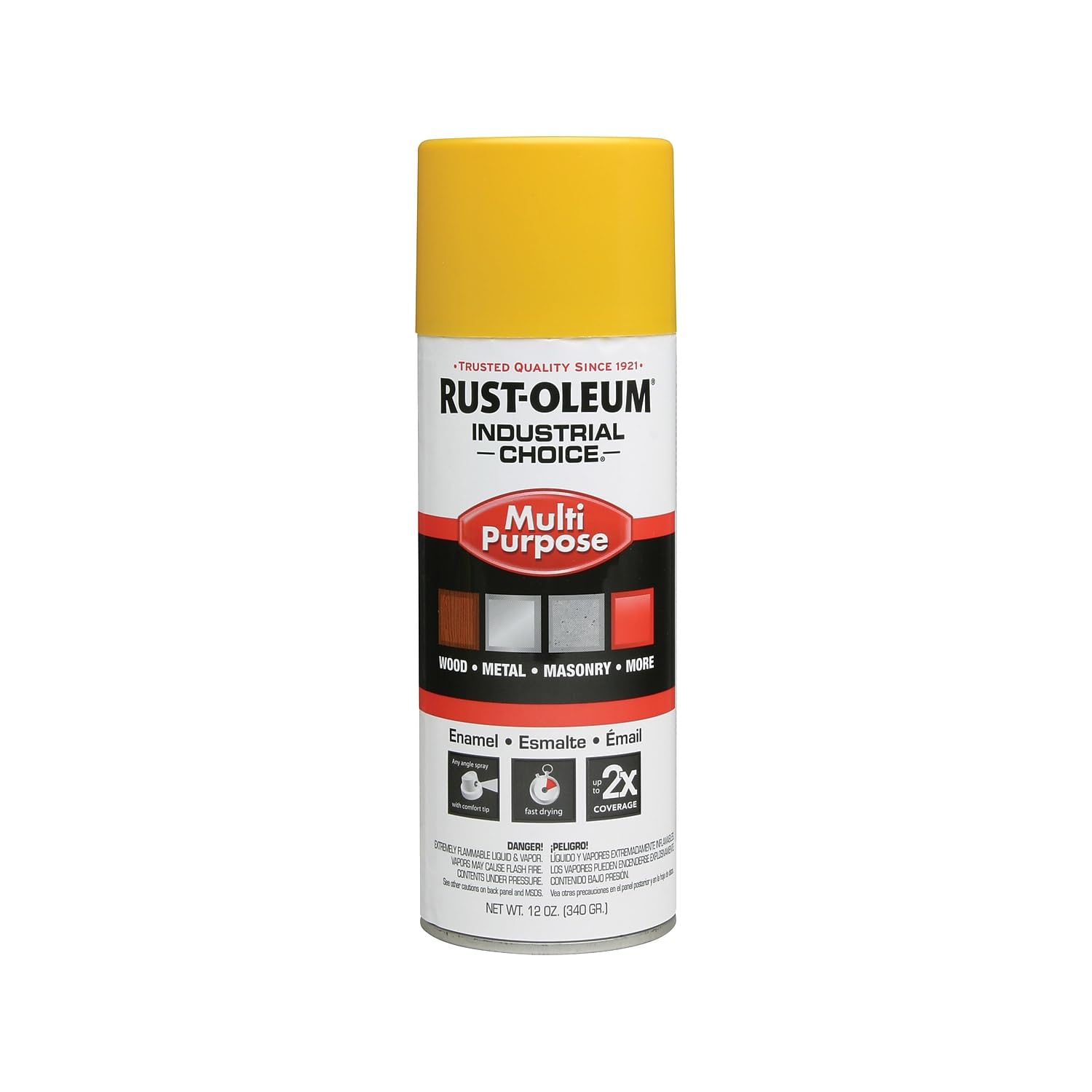 Rust-Oleum - Industrial Choice 1600 System Enamel Aerosols 830 Safety Yellow Ind. Choice Paint 12Oz. Fil.Wt: 647-1644830