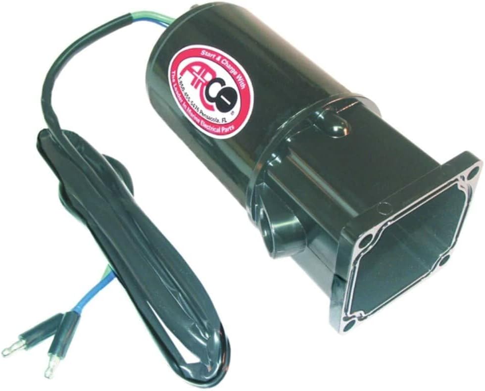 Arco 6276 Tilt Trim Motor for Late Model Mercury/Mariner/Force 40-125 HP Outboards with Single Ram, Black