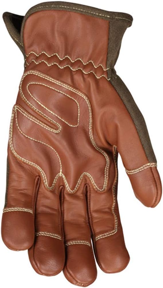 MCR SAFETY MU3624FR Mustang Utility Driver Glove, Goatskin Double Palm, Nomex Back, Kevlar Sewn