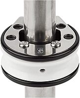 Schaefer Clear Step Furling Lead Block with Mounts Over 1-Inch/25mm Stanchions for Outside Stainless Steel Cheek