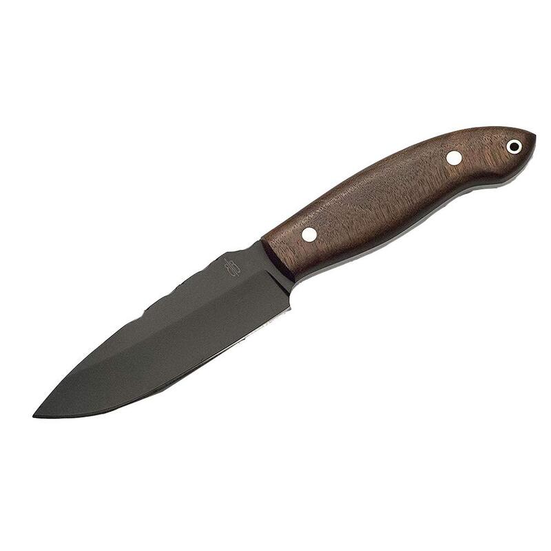 BucknBear Custom Handmade Fixed Blade Tactical Hunting Knife (Burl Wood Handle)