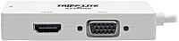 Eaton Tripp Lite Series Keyspan Mini DisplayPort to VGA/DVI/HDMI All-in-One Converter Adapter, Thunderbolt 1/2, 1080p, White mDP to VGA DVI HDMI