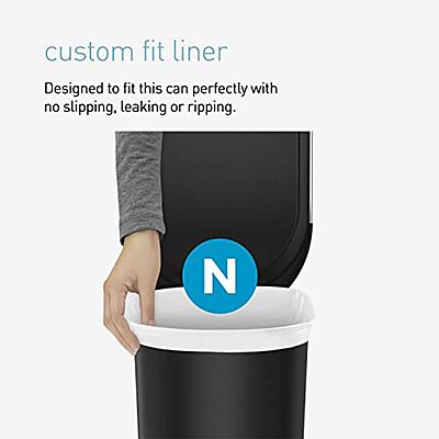 simplehuman Step Trash Can with LidShox, Steel Pedal & Liner Rim