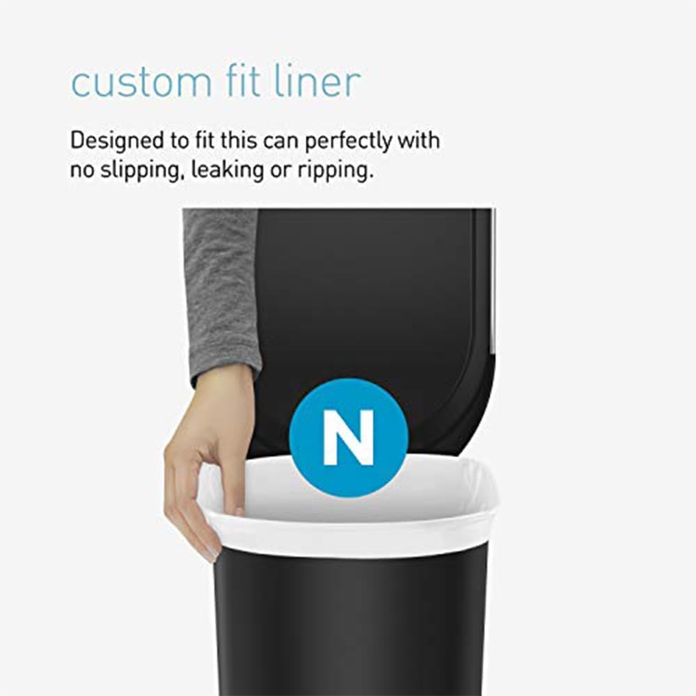 simplehuman Step Trash Can with LidShox, Steel Pedal & Liner Rim
