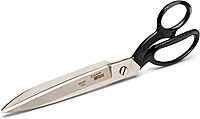 Crescent Wiss 12" Wide Blade Bent Handle Industrial Shears - Professional Heavy Duty Utility Scissors Tool for Sewing Fabric